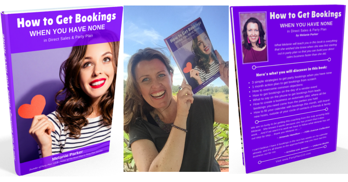 FREE BOOK BANNER How to Get Bookings WHEN YOU HAVE NONE in Direct Sales and party plan